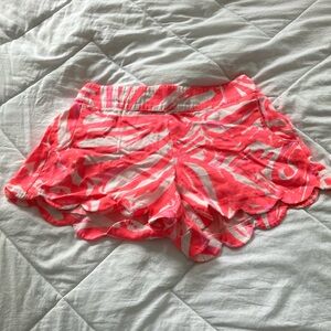 Lilly Pulitzer Pink and White Shorts with Relaxed Fit